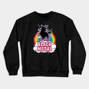 Black Metal Unicorn Crewneck Sweatshirt